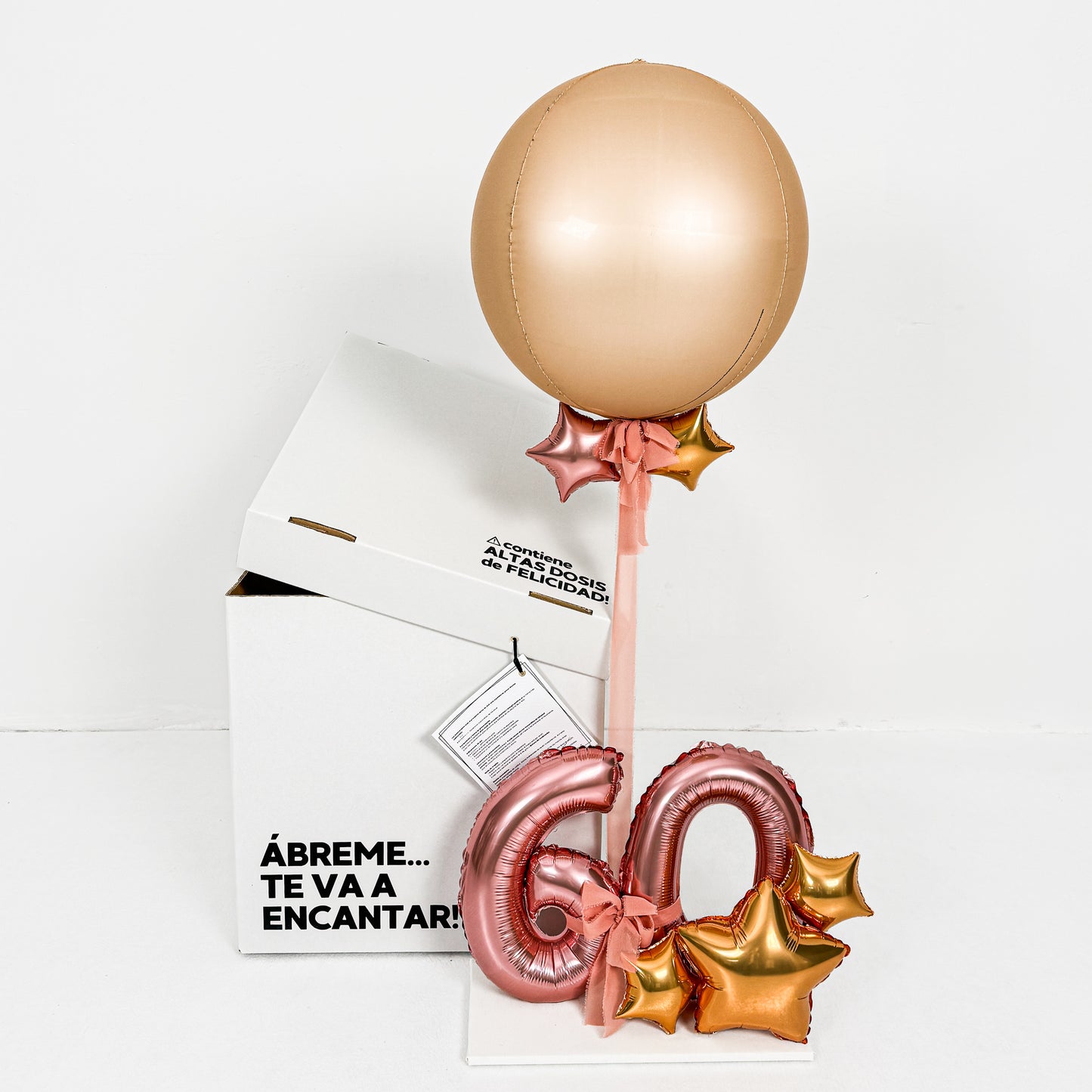 Balloon Box Rose Gold