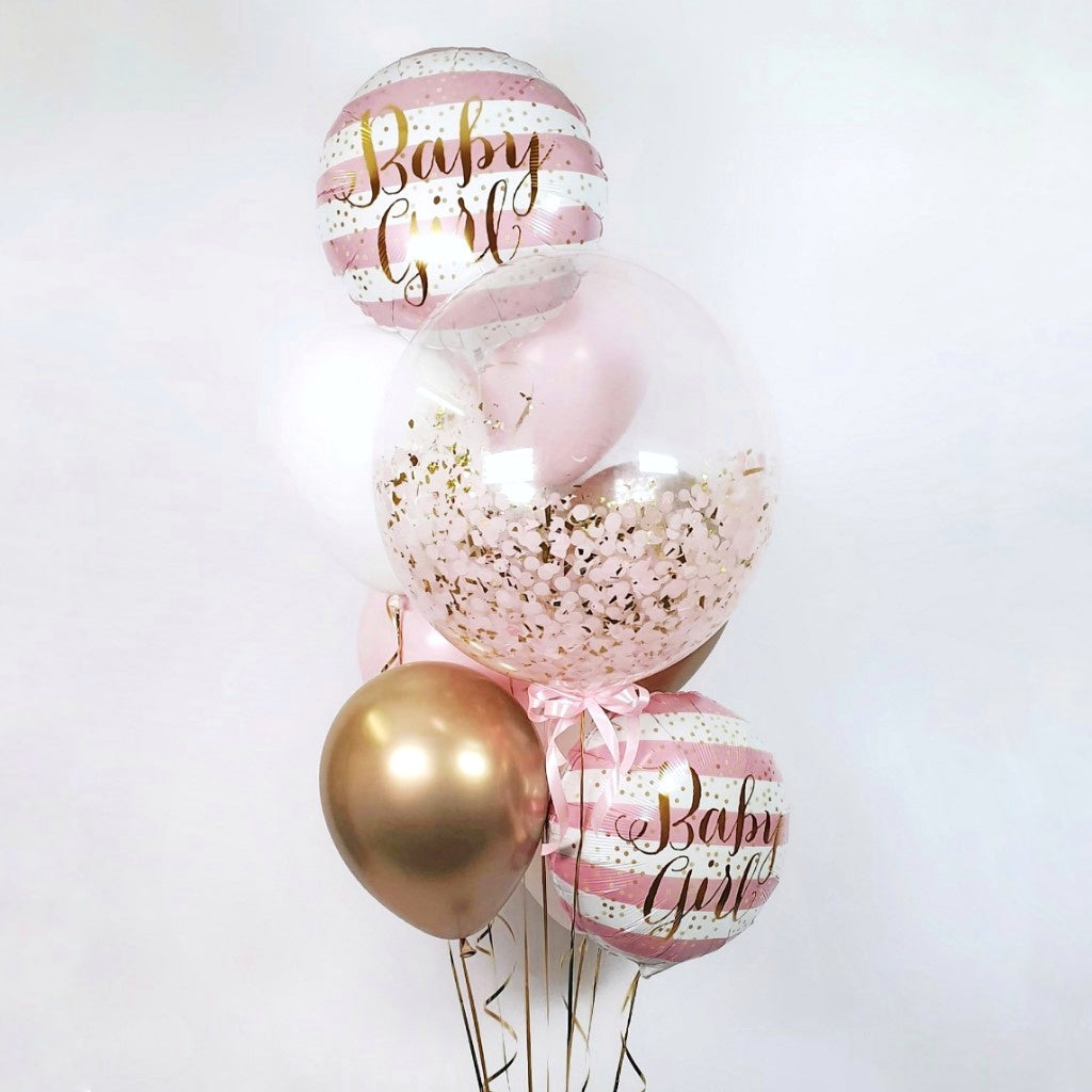 "Baby Girl" balloon bouquet