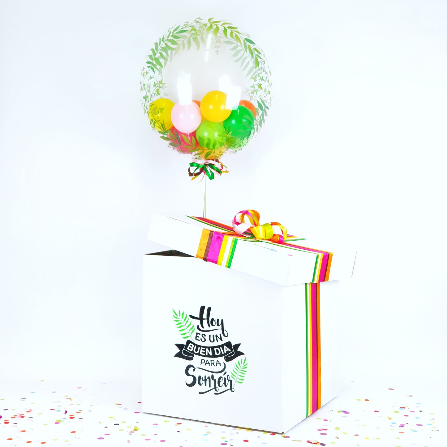 Balloon Box "Today is a good day to smile"