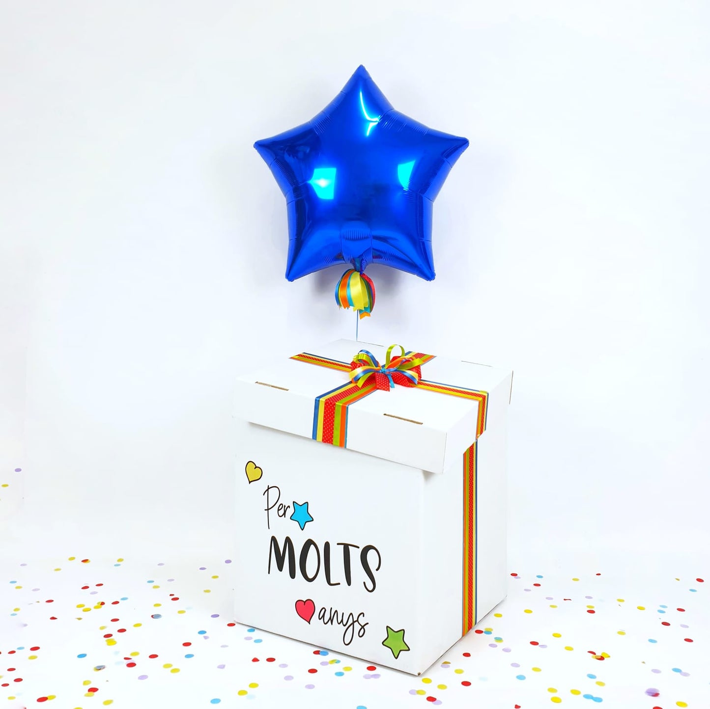 Balloon Box Per molts anys "Star"