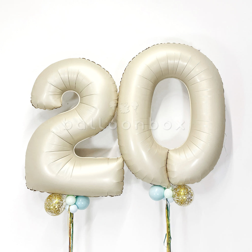 Globos de helio para 40 cumpleaños en color oro. – Balloon Box