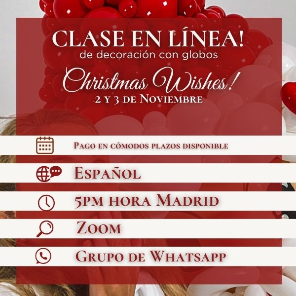 Clase en Línea Christmas Wishes 2 y 3 noviembre 2025