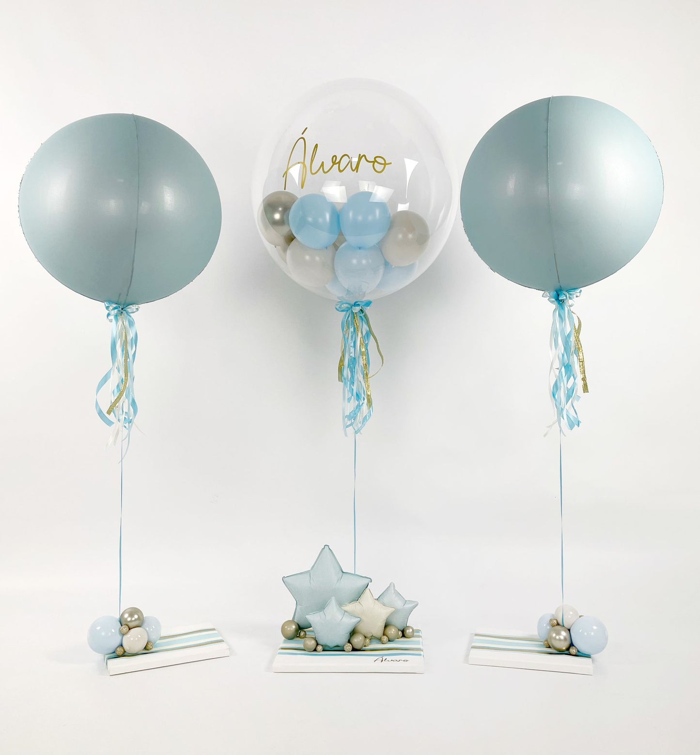 Centros de mesa Light Blue ( 3 unidades)