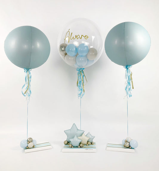 Centros de mesa Light Blue ( 3 unidades)