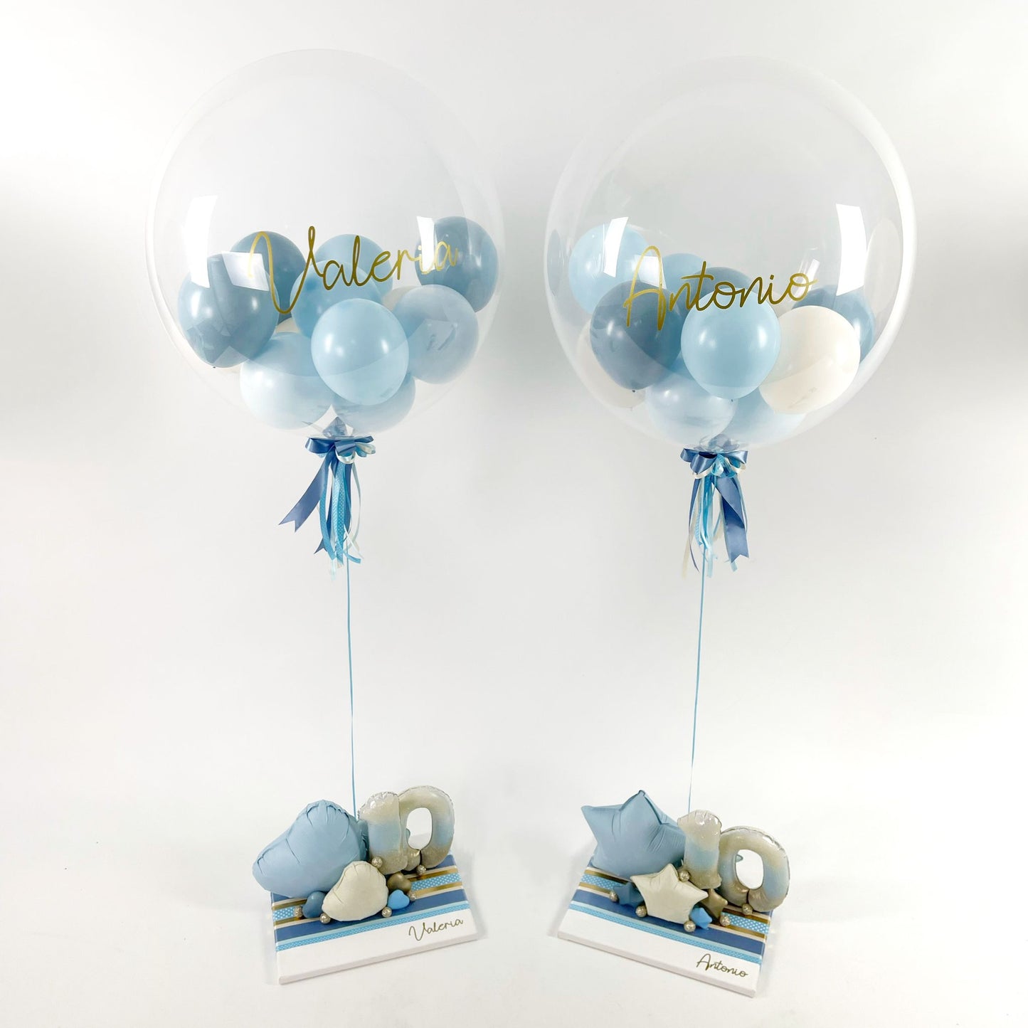 Centros de mesa Soft Blue (2 unidades)