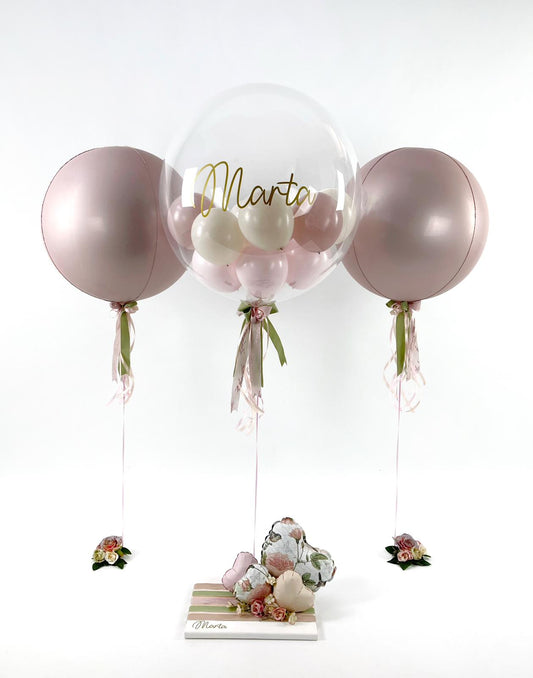 Centros de mesa de globos Rose Gold (3 unidades)