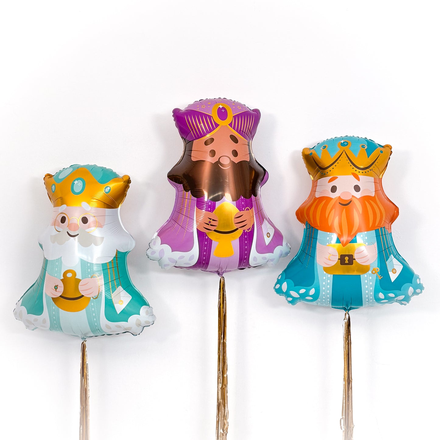 Pack Globos Reyes Magos con Helio | Decoración Noche de Reyes