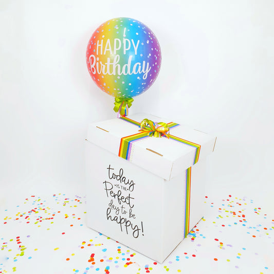 Balloon Box "Today is the perfect day to be happy"