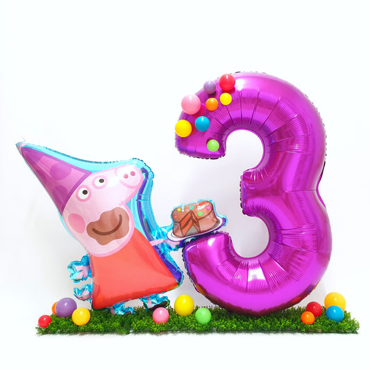 "Peppa Pig" balloon arrangement