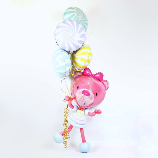 "Pink Bear" balloon arrangement
