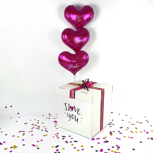 Balloon Love Box 3 hearts