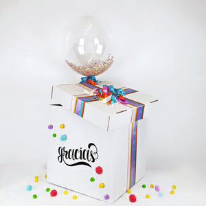 Balloon Box "Tienes en tu manos una caja llena de sonrisas y felicidad"