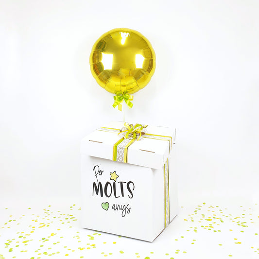 Balloon Box Per molts anys Round