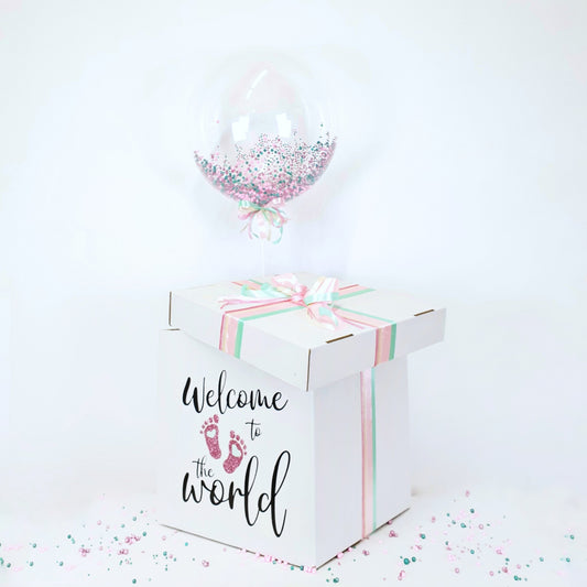 Balloon Box "Dots" Baby Girl
