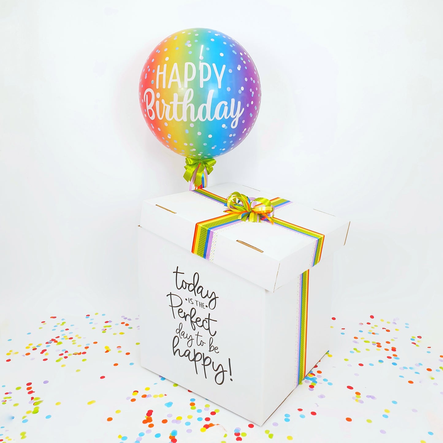 Balloon Box "Today is the perfect day to be happy"