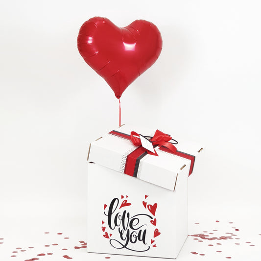 Heart Balloon Box "Love you"