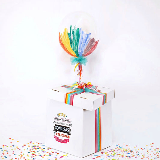 Balloon Box "You have in your hands a box full of smiles and happiness"
