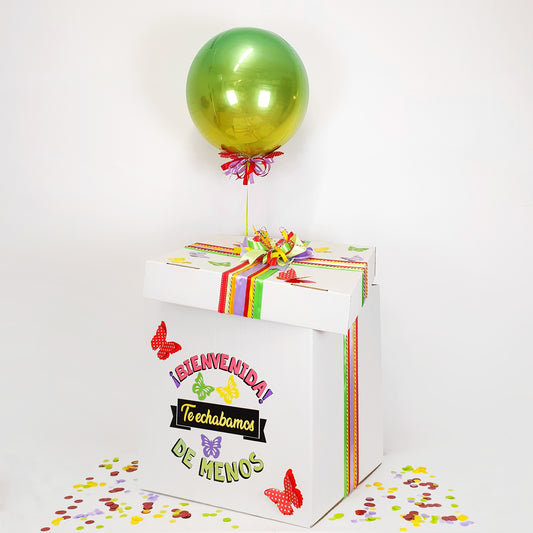 Balloon Box "We missed you"