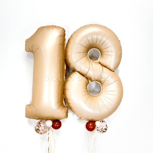 Giant number balloons "Nude"