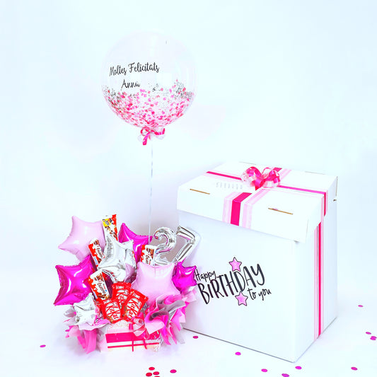 Sweet Balloon Box " Happy Birthday"